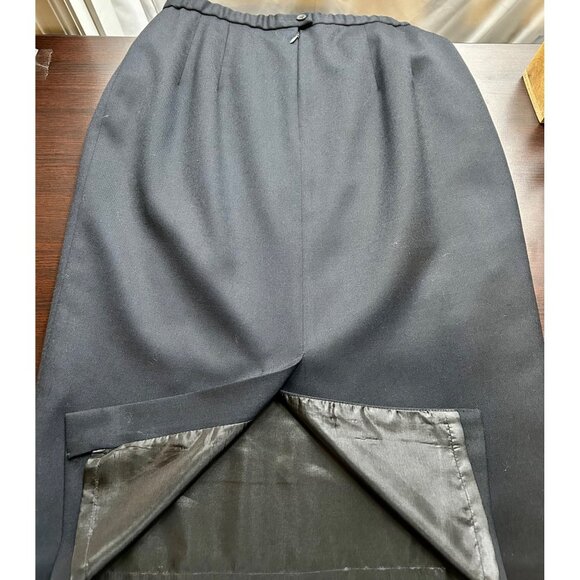 Vintage Pendleton Black 100% Virgin Wool Pencil Skirt Made in USA Size‎ 10 - Picture 6 of 7